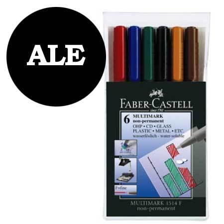 Multimark-kynä Faber-Castell Medium 6 srj vesiliukoinen