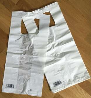 Muovikassi 20L valkoinen 30my