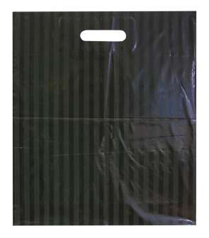 Muovikassi 360x450/50mm musta-raita