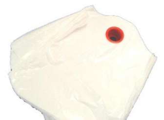 Muovikassi 400x500+50 mm valk vahvistettu kahva