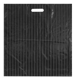 Muovikassi 600x590/40mm musta-raita