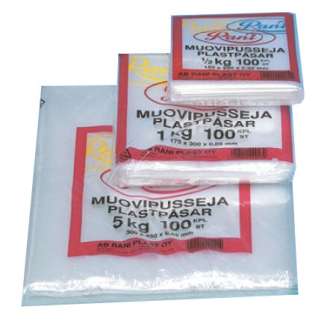 Muovipussi 3-4 kg kirkas