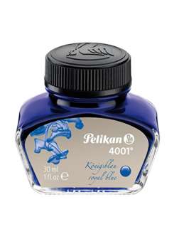 Mustepullo Pelikan 4001 royalblue 30 ml lasipullossa