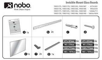 Nobo Pro lasitaulu 100x56cm