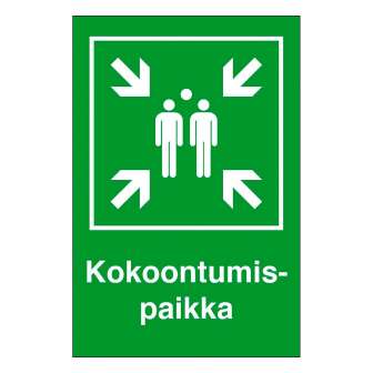 Opastekilpi kokoontumispaikka