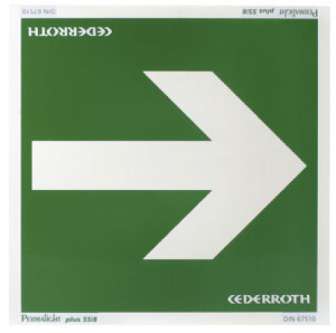 Opastekilpi nuoli 20 x 20 cm kaksipuolinen jälkivalaiseva