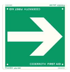 Opastekilpi NUOLI jälkivalaiseva