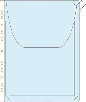 Paljetasku A4 PP läpällä