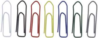 Paperiliitin 26 mm, värillinen 100 kpl/ras,  10 ras/ltk