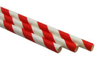 Paperipilli vinoraita punainen|25kpl/pss