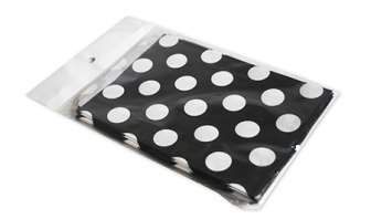 Paperipussi Polka dot 12x9cm musta 12 kpl/pkt