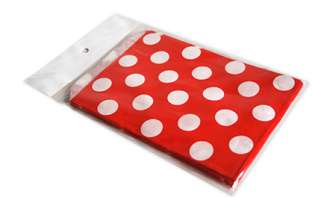 Paperipussi Polka dot 12x9cm punainen 12 kpl/pkt