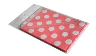 Paperipussi Polka dot 12x9cm vaaleanpunainen 12 kpl/pkt