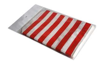 Paperipussi vaakaraita punainen 12 kpl/pkt