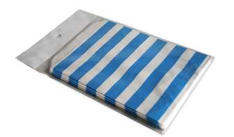 Paperipussi vaakaraita sininen 12 kpl/pkt