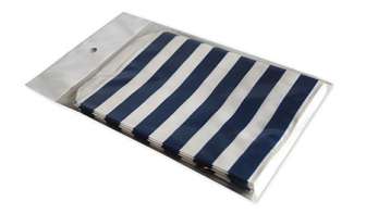 Paperipussi vaakaraita tummansininen 12 kpl/pkt