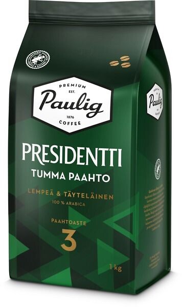 Presidentti Tumma Paahto Papu 1kg