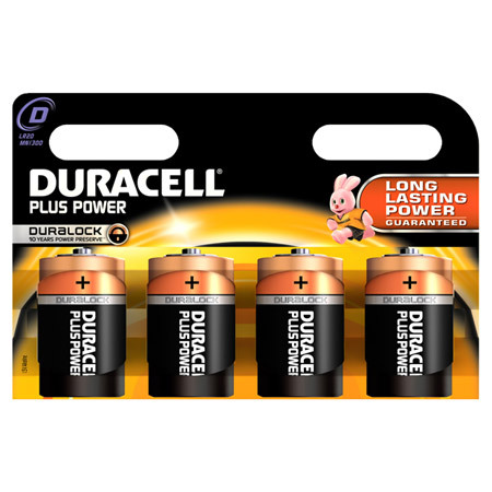 Paristo Duracell Plus LR20 D 1,5V,  4 kpl/blister