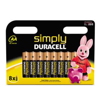 Paristo Duracell Simply AA 8 kpl/pak