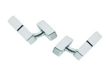 Pitkos kalvosinnapit hopea