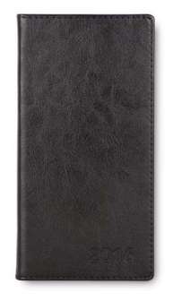 Pocket Classic Taskukalenteri musta keinonahka sidottu 2019