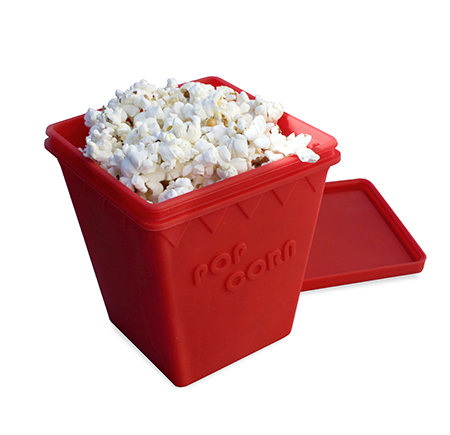 Popcorn -valmistusastia sisältää luomumaissijyvät