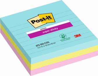 Post-it viestilap 101x101mm viivat