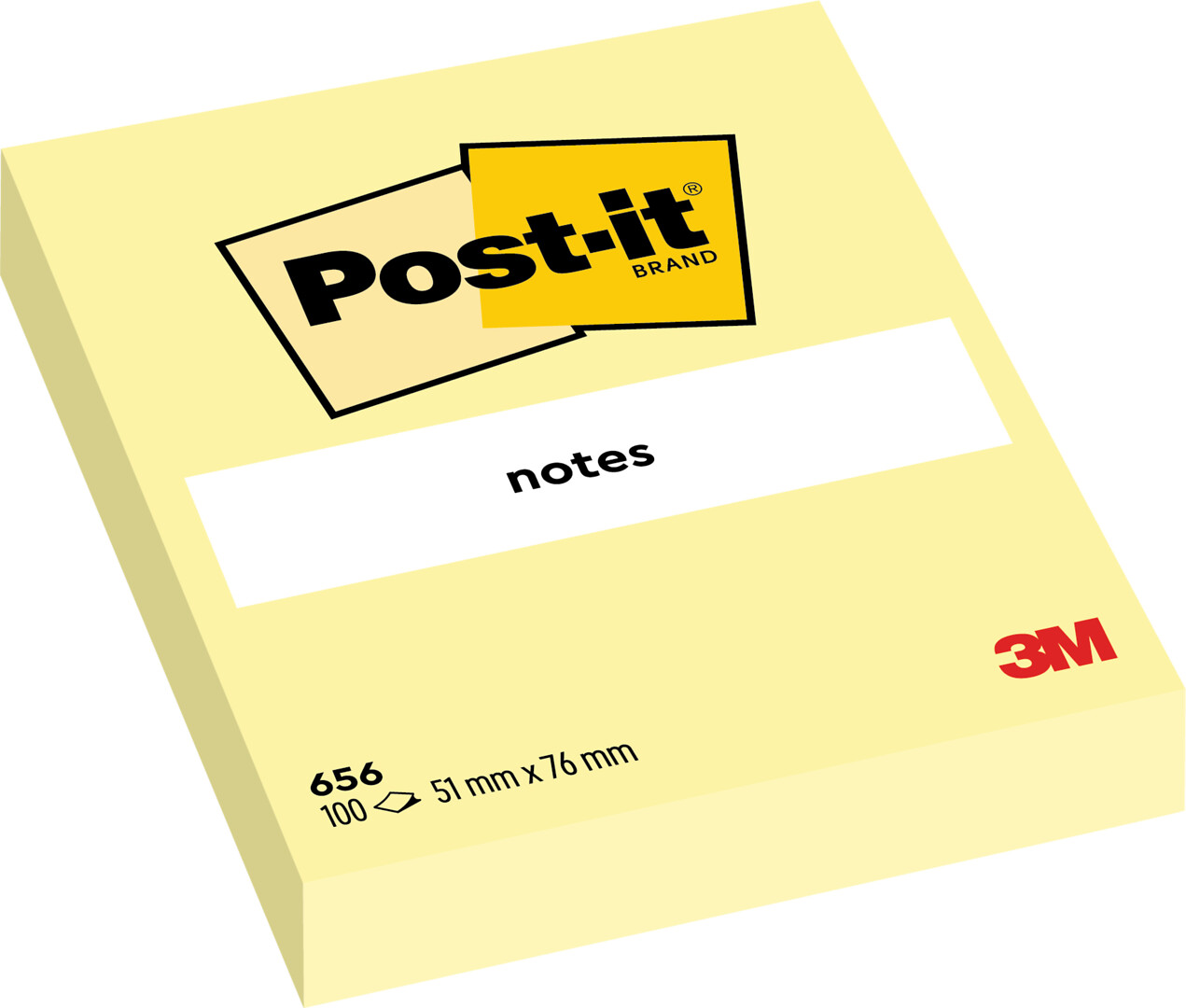 Viestilappu Post-it 656 51x76 mm keltainen