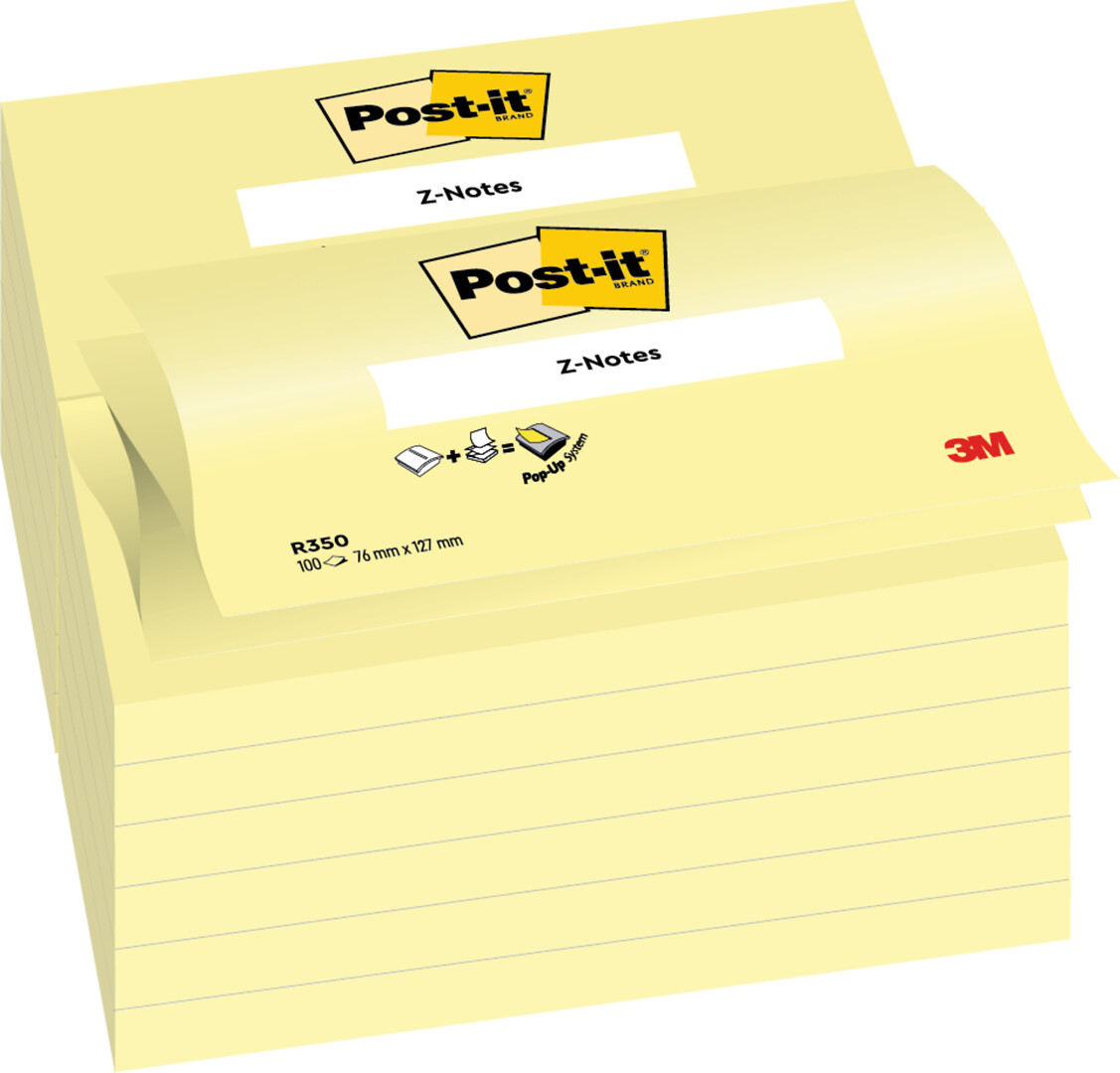 Post-it Canary Yellow 76x12mm Z-Notes