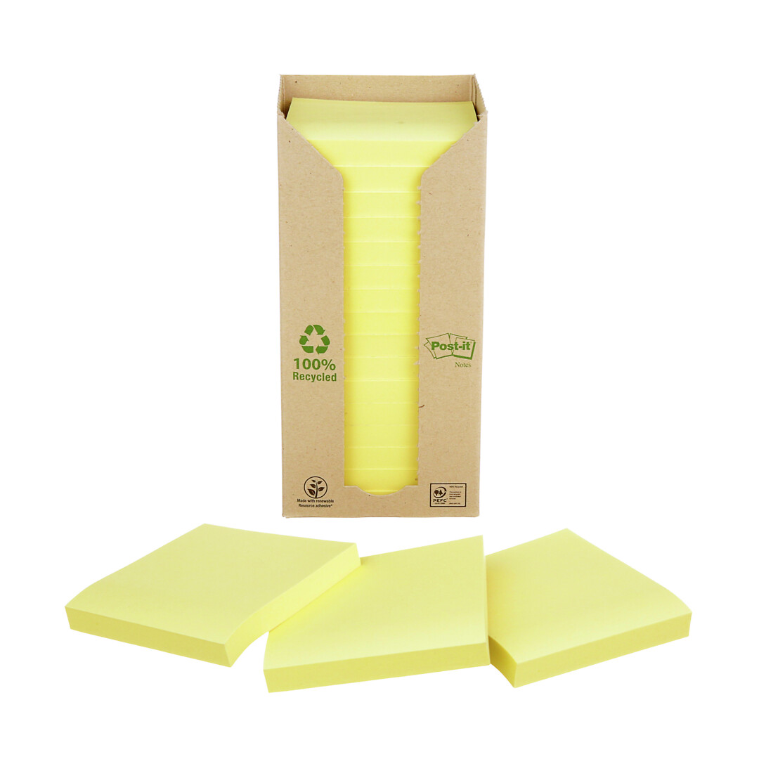 Post-it Canary Yellow Eko 76x76mm