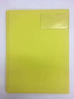 Potilaskansio muovia keltainen