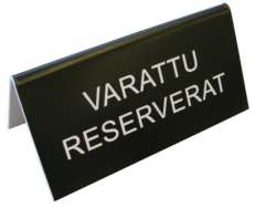 Pöytäkilpi VARATTU 3kpl