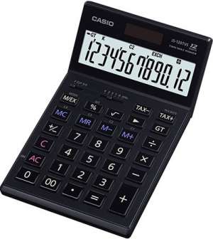 Pöytälaskin Casio JS-120TVS BK musta EURO + VERO