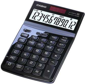 Pöytälaskin Casio JW-200TW BK musta EURO + VERO