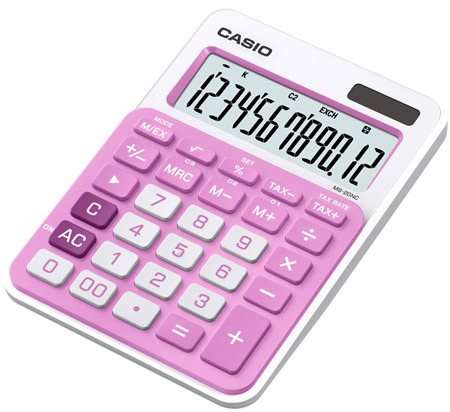 Pöytälaskin Casio MS-20 NC pinkki