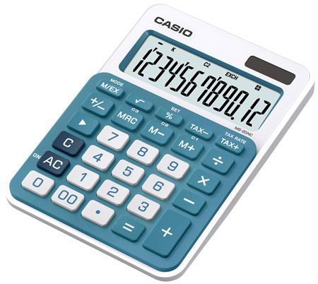 Pöytälaskin Casio MS-20 NC sininen