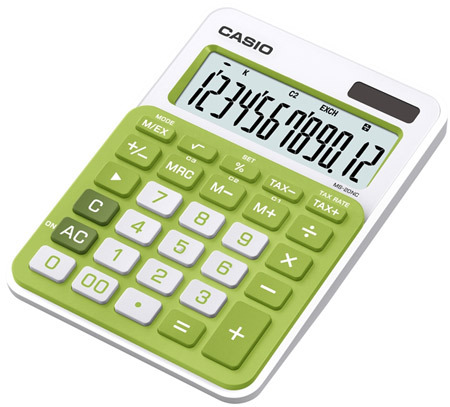 Pöytälaskin Casio MS-20 NC vihreä
