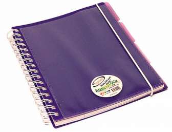 Projektilehtiö A4/120 taskulla lila