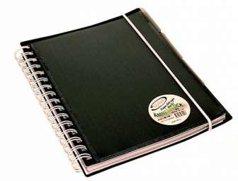 Projektilehtiö A4/120 taskulla musta