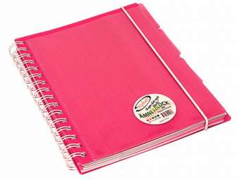 Projektilehtiö A4/120 taskulla pinkki