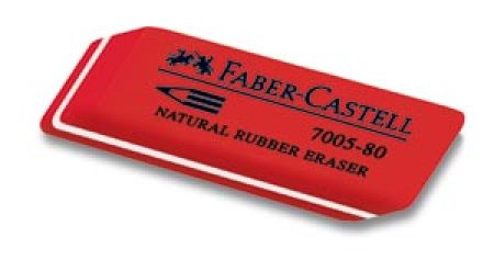 Pyyhekumi Faber-Castell 7005 punainen 80 kpl/ras