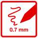 Pyyhittävä geelikynä 0,7 mm