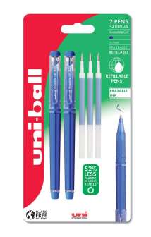 Pyyhittävä geelikynä Uni UF-222-07 sininen