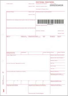 Rahtikirjalomake viivakoodilla 4-os