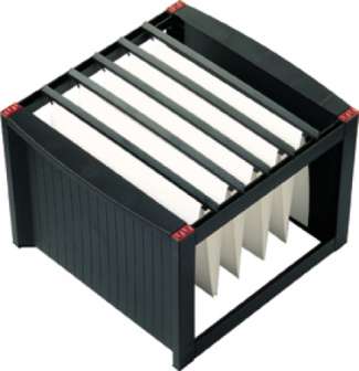 Riippukansioteline Helit 40 kansiolle musta 360x380x260