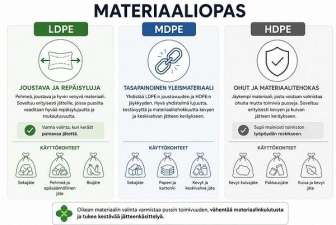 Roskapussi Eco HDPE 30L musta