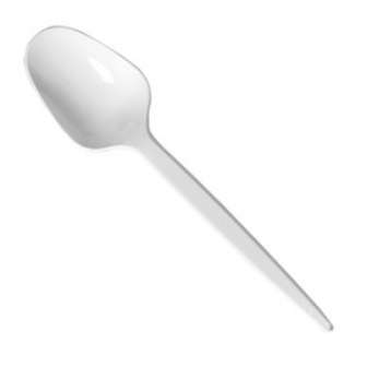 Ruokalusikka valkoinen muovia 100kpl/pss