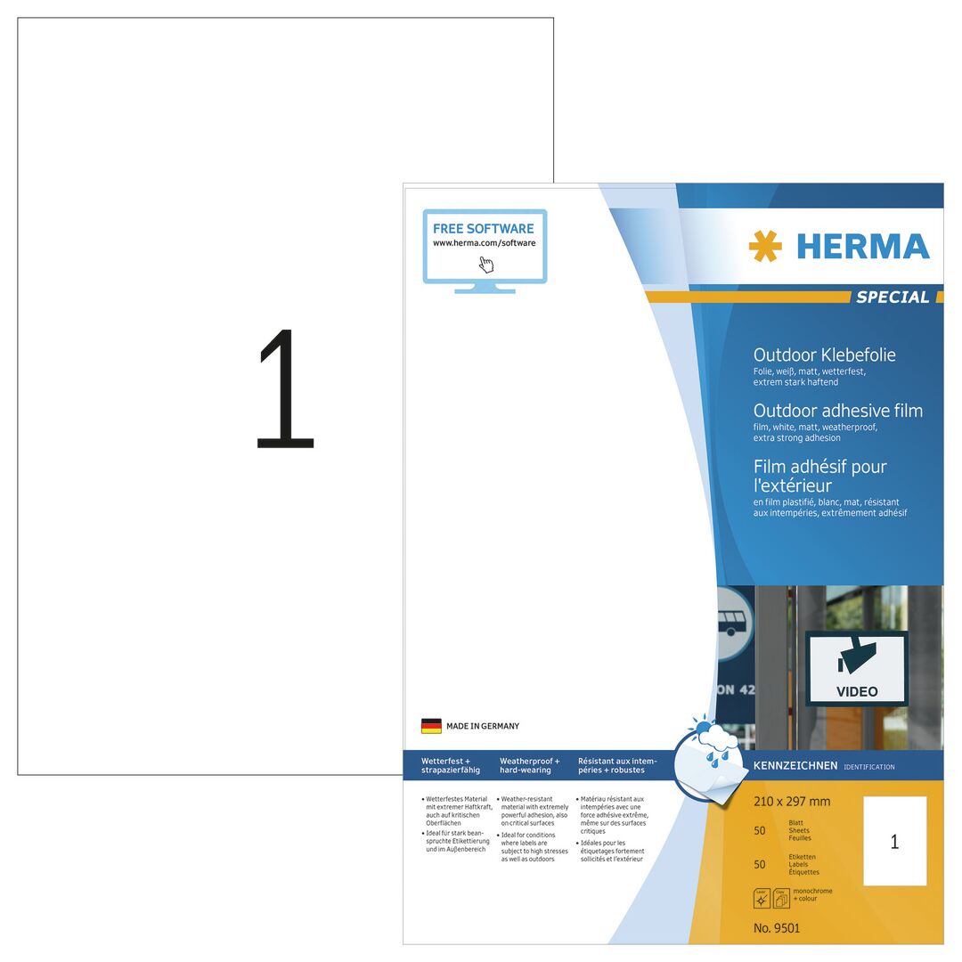 Herma Special 9501 A4/1-os säänkestävä