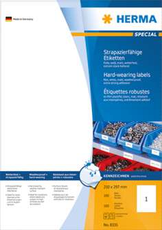 Säänkestävä tarra Herma 8335 A4 210x297 100 arkkia/ltk