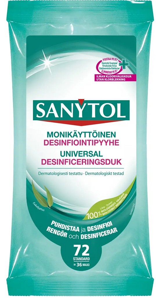 Sanytol Desinfiointipyyhe 72kpl